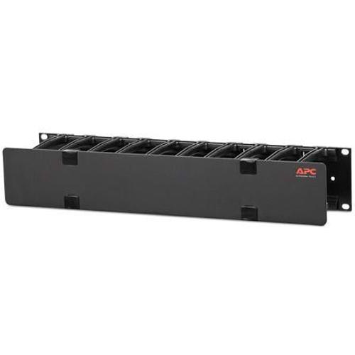 APC Horizontal Cable Manager Single-Sided with Cover - Kit de gestion de câbles pour rack - noir - 2U - 19" - pour Smart-UPS X LCD tour/rack à faible profondeur 3000 VA