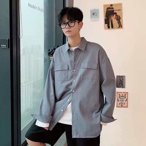 Chemise A Manches Longues Hommes Style Paresseux Été New Ins Style Creme Solaire Chemise Veste Vetements Décontractés