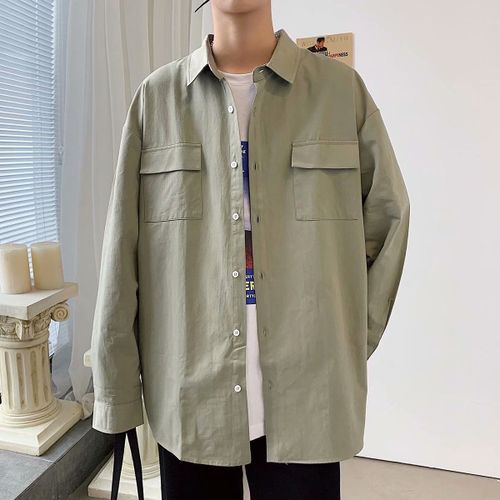 Chemise A Manches Longues Hommes Style Paresseux Été New Ins Style Creme Solaire Chemise Veste Vetements Décontractés