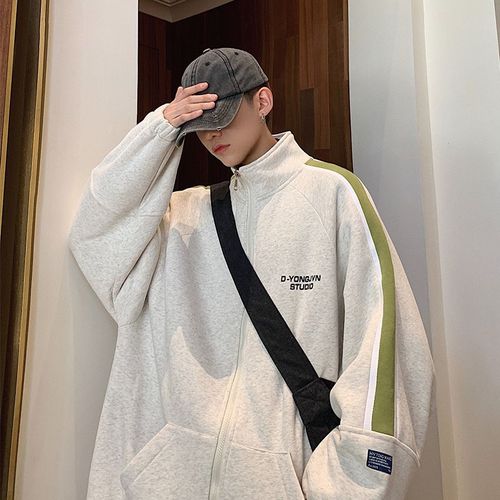 Automne Et Hiver Ins Style Polaire Pull Hommes Version Coréenne Tendance Sport Cardigan Veste Lâche Cec Haut
