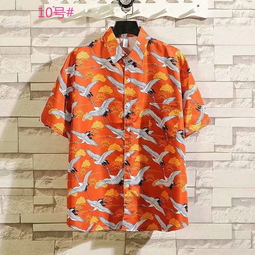 Chemise A Fleurs De Plage Hawaienne A Manches Courtes Pour Hommes Lâche Grande Taille Slim Style Rétro Ruffian Beau Chemise Veste Vetements Pour Hommes