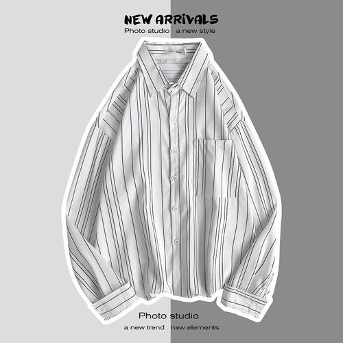 Style Rétro Chemise A Manches Longues Hommes Japonais Hawaien Style Coréen Tendance Couple Imprimé Floral Printemps Et Automne Chemise Veste