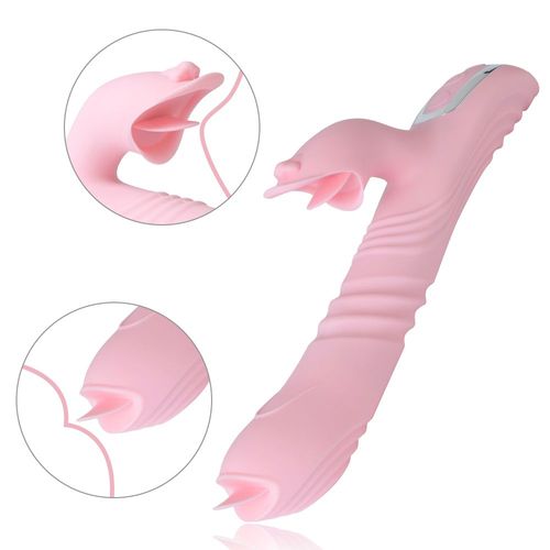 Sextoy Chauffant Pour Adulte, Jouet Sexuel Pour Femme, Stimulateur De Clitoris, Godemiché Rotatif Télescopique, Double Langue, Cunnilingus