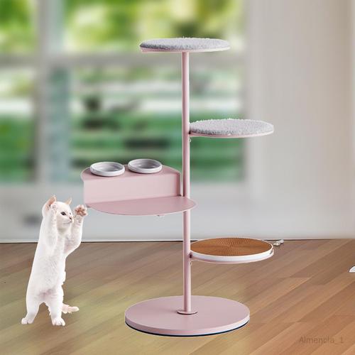 Poteau À Gratter Pour Chat Support D'arbre À Gratter Pour Chat Perchoir Griffes De Meulage Planche À Gratter Durable À Plusieurs Niveaux Arbre Rose