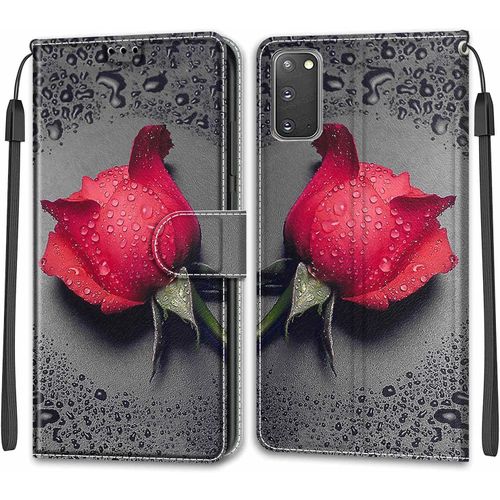 Coque Pour Samsung Galaxy S20, Etui Samsung S20, Housse De Galaxy S20 En Cuir Pu, Etui Housse En Cuir De Protection Avec [Ranges Cartes] [Magnetique] Flip Portefeuille Antichoc Case(Rose 1)