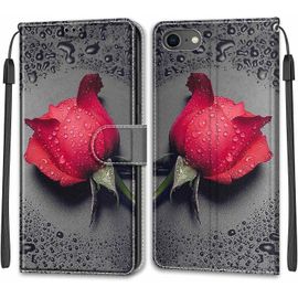 Coque Iphone Se 2020 / Iphone 8 / Iphone 7 (4,7 Pouces), Etui Housse En Cuir Coque Flip Case Fonction Support Housse Avec Fentes De Cartes Magnetique Portefeuille Protection Case (Rose 1)