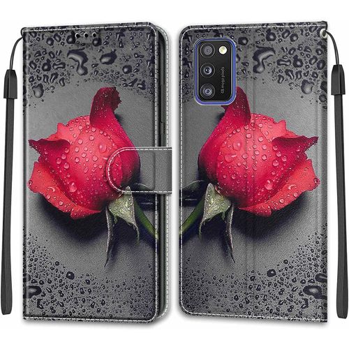 Coque Pour Samsung Galaxy A41, Etui Samsung A41, Housse De Galaxy A41 En Cuir Pu, Etui Housse En Cuir De Protection Avec [3 Emplacements Pour Cartes] [Magnetique] Flip Case(Rose 1)