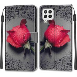 Coque Pour Samsung Galaxy A22 4g, Etui Samsung A22 4g, Housse De Galaxy A22 4g En Cuir Pu, Etui Housse En Cuir De Protection Avec [3 Emplacements Pour Cartes] [Magnetique] Flip Case(Rose 1)
