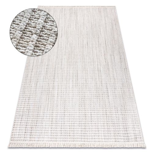 80x150 Cm Tapis Nano Fh72a Melange, Bouclé, Tissé Plat Gris
