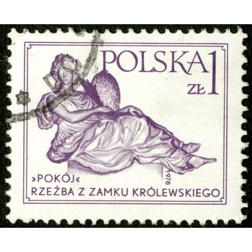 Timbre Oblitéré Polska, Pokoj, Rzezba Z Zamku Krolewskiego, 1978, 1 Zl