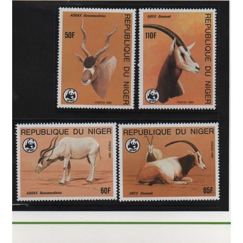 Niger Timbres Animaux En Voie De Disparition 1985