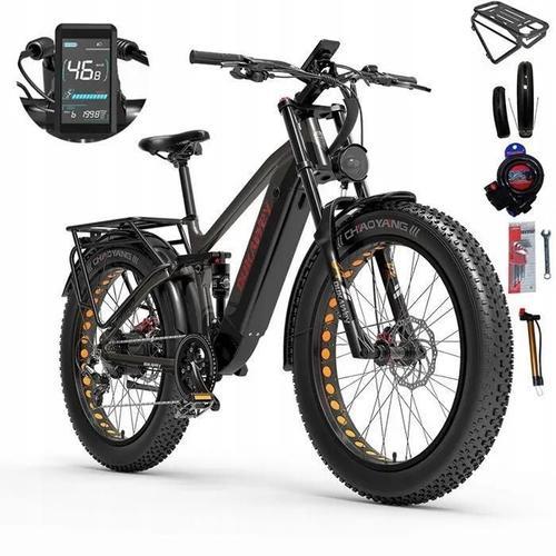 Vélo Électrique Lankeleisi Silvertip8 1000w Samsung 52v 20ah 52km/H 26*4.0" Black