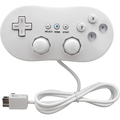Manette De Jeu Classique Filaire Pour Nintendo Wii Remote Console Jeu Vidéo Couleur Blanc