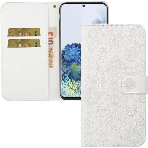 Coque Galaxy A53 5g,Portefeuille Etui Housse Pour Samsung Galaxy A53 5g Coque Paillette Fleur Totem En Relief Chat Pu Cuir Flip Wallet Couverture Pour Samsung Galaxy A53 5g,Xc Totem White