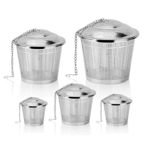 Moonbiffy ? Passoire À Thé Réutilisable En Acier Inoxydable 304, Pour La Cuisine, Sac D'assaisonnement, Filtre À Couvercle En Chaîne, Infuseur À Épices Ample