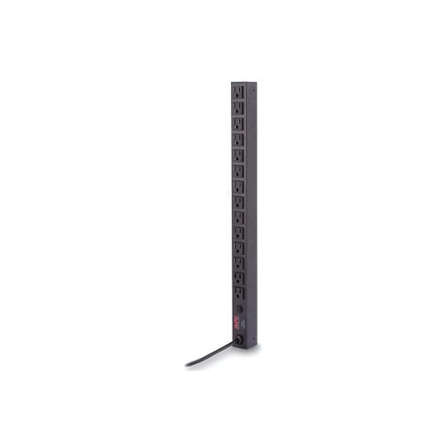 PDU de base à montage en rack APC - Unité de distribution d'alimentation (rack-montable) - CA 120 V - entrée : NEMA 5-15 - connecteurs de sortie : 14 (NEMA 5-15) - 3.7 m cordon - noir - pour P/N:...