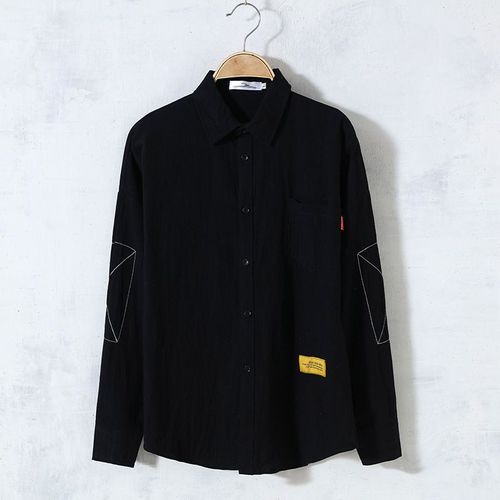 Chemise Décontractée En Coton Et Lin A Manches Longues Pour Hommes De Printemps Et D'automne Jeunesse Littéraire Lâche Chemise De Fond De Couleur Unie Hauts De Couple De Style