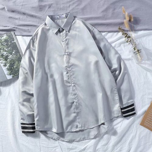 Chemise A Manches Longues Pour Hommes Style Coréen Chic Début De L'automne Version Coréenne De La Chemise Blanche Britannique Mince Tendance Pour Hommes Tenue De Soirée Nouvelle
