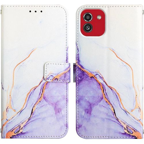 Coque Galaxy A03,Portefeuille Etui Housse Pour Samsung Galaxy A03 Coque Paillette Bling Marbre Pu Cuir Flip Wallet Etui Coquille Couverture Pour Samsung Galaxy A03,Yb2 Marble Zi White