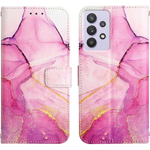 Coque Galaxy A32 5g,Portefeuille Etui Housse Pour Samsung Galaxy A32 5g Coque Paillette Bling Marbre Pu Cuir Flip Wallet Etui Coquille Couverture Pour Galaxy A32 5g,Yb2 Marble Pink Zi