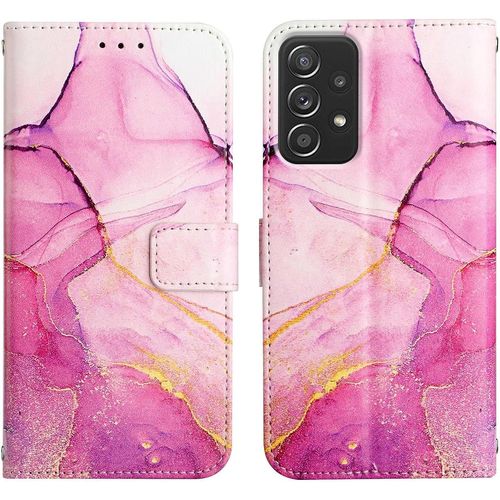 Coque Galaxy A23 4g,Portefeuille Etui Housse Pour Samsung Galaxy A23 4g Coque Paillette Bling Marbre Pu Cuir Flip Wallet Etui Coquille Couverture Pour Galaxy A23 4g,Yb2 Marble Pink Zi