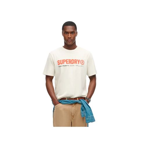 T Shirt Superdry Utility Homme Beige
