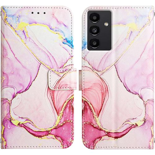 Coque Galaxy A33 5g,Portefeuille Etui Housse Pour Samsung Galaxy A33 5g Coque Paillette Bling Marbre Pu Cuir Flip Wallet Etui Coquille Couverture Pour Galaxy A33 5g,Yb2 Marble Rose