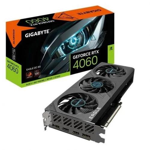 Gigabyte GeForce RTX 4060 EAGLE OC 8G - Carte graphique - GeForce RTX 4060 - 8 Go GDDR6 - PCIe 4.0 - 2 x DisplayPort, 2 x HDMI