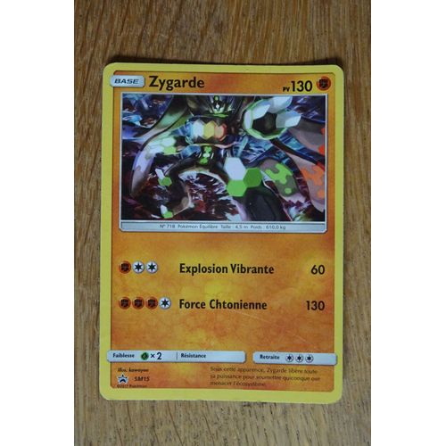 Carte Pokemon Zygarde Holo 130 Pv Soleil & Lune Sm15