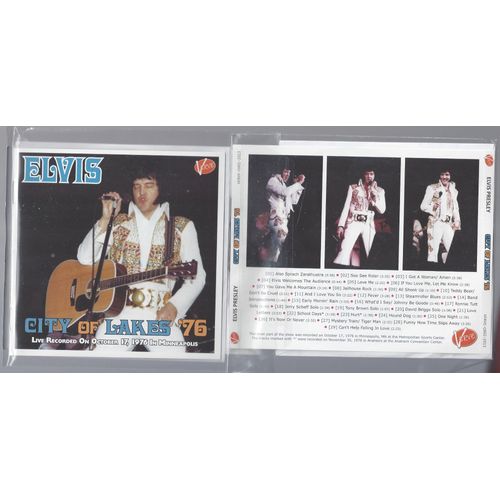 Elvis Presley City Of Lakes ’76 Live Recorded In Minneapolis 17/10/1976 Es Booklet Soundboard Recording 1 Cd Disc Original 29 Tracks Édition Limitée 500 Ex Neuf Sous Pochette Plastique Scellée