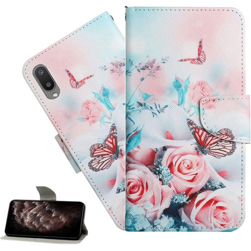 Coque Huawei P30,Portefeuille Etui Housse Pour Huawei P30 Coque Paillette Fleur Papillon Chat Pu Cuir Flip Wallet Etui Couverture Pour Huawei P30,Xc5 Pink Die Flower