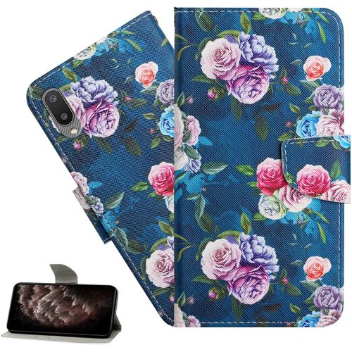 Coque Huawei P30,Portefeuille Etui Housse Pour Huawei P30 Coque Paillette Fleur Papillon Chat Pu Cuir Flip Wallet Etui Couverture Pour Huawei P30,Xc5 Color Rose