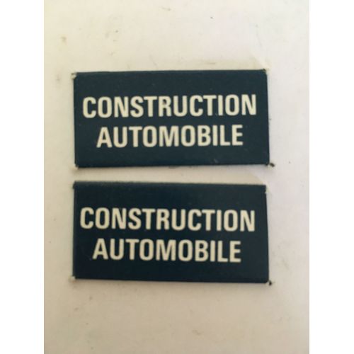 Lot De 2 Plaquettes Royalties Construction Automobile Pour Le Jeu Richesses Du Monde Nathan