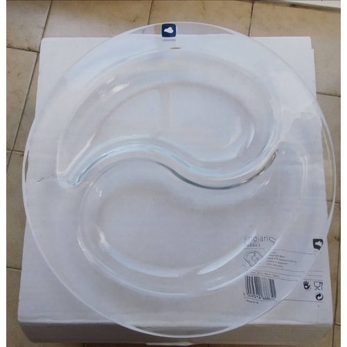 Grand Plat En Verre Transparent
