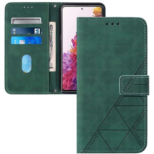 Coque Galaxy S20 Plus,Portefeuille Etui Housse Pour Samsung Galaxy S20 Plus Coque 3d Mignon Plaid Retro Pu Cuir Fille Femmes Flip Couverture Pour Galaxy S20 Plus,Yb Sw Green