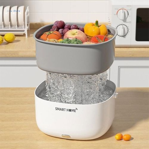 Mir À Livres À Ultrasons Pour Fruits Et Légumes, Grande Capacité, Vidange, Supporter Ficateur D'ingrédients De Cuisine Électrique, Machine À Laver