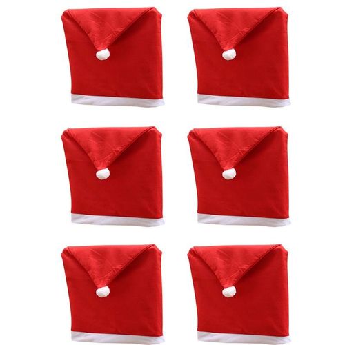 Housses De Chaises Pour Chapeaux De Noël, Couvre-Chaise Non Tissé Pour Salle À Manger, 6 Pièces