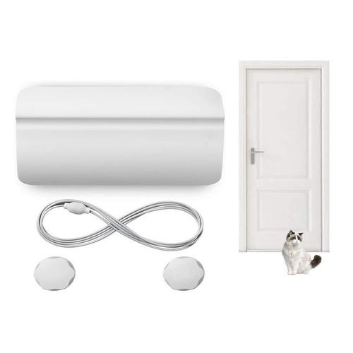 Ouvre-Porte Automatique Pour Animaux De Compagnie, Verrouillable, Porte Pour Chat, Chien, Porte Pour Animaux De Compagnie Avec Bunduextrêmes Réglable, Barrière De Sécurité Pour Chambre