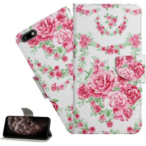 Coque Iphone 6s Plus/Iphone 6 Plus,Portefeuille Etui Housse Pour Iphone 6s Plus Coque Paillette Fleur Papillon Chat Pu Cuir Flip Wallet Etui Couverture Pour Iphone 6s Plus,Xc5 Rose Flower