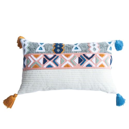 Housse De Coussin Style Boho, Taie D'oreiller, Doux, Motifs Géométriques, Peluche, Pour Lit, Chambre À Coucher, 12x20 Pouces, 18x18 Pouces