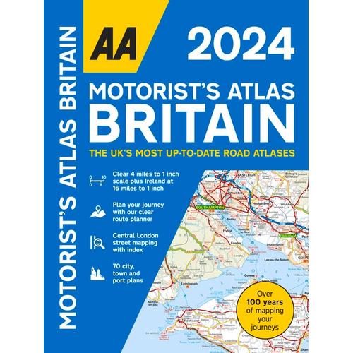 Aa Motorists Atlas Britain 2024 Spiral