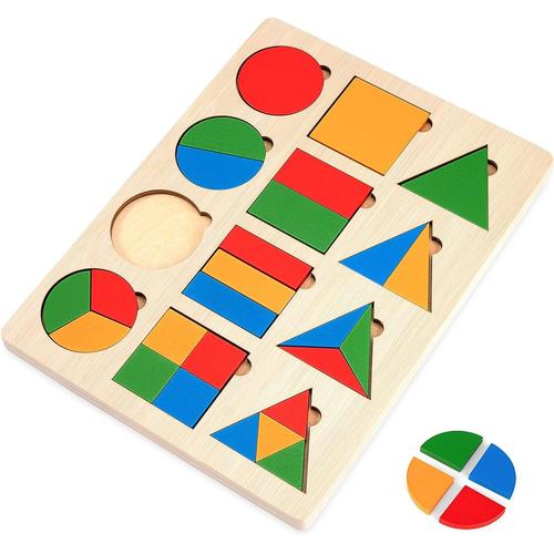 Puzzle en bois jouet éducatif jeu d'association pour 2 à 4 ans garçons et