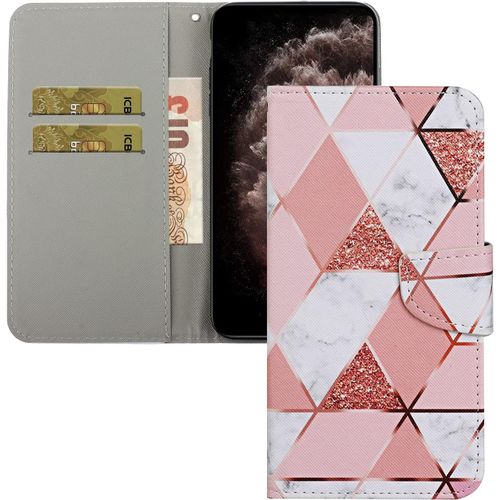 Coque Galaxy A13 5g,Portefeuille Etui Housse Pour Samsung Galaxy A13 5g Coque Paillette Fleur Papillon Chat Pu Cuir Flip Wallet Couverture Pour Samsung Galaxy A13 5g,Xc2 Pink White Marble
