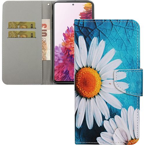 Coque Galaxy A54,Portefeuille Etui Housse Pour Samsung Galaxy A54 Coque Paillette Fleur Papillon Chat Pu Cuir Flip Wallet Etui Couverture Pour Samsung Galaxy A54,Xc White Daisy2