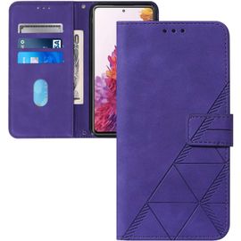 Coque Galaxy S22,Portefeuille Etui Housse Pour Samsung Galaxy S22 Coque 3d Mignon Plaid Retro Pu Cuir Fille Femmes Flip Wallet Couverture Pour Galaxy S22,Yb Sw Purple