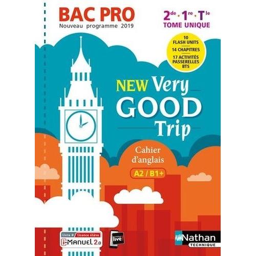 Cahier D'anglais 2de 1re Tle Bac Pro A2/B1+ New Very Good Trip