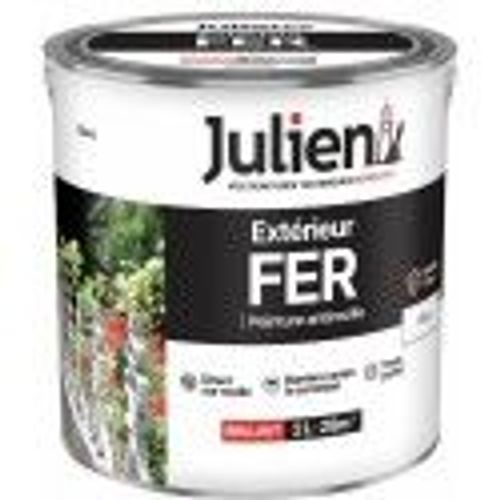 Peinture solvant fer métal anti rouille blanc brillant 2L 10 ans JULIEN