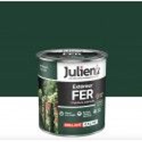 Peinture solvant fer métal anti rouille vert basque RAL 6005 brillant 0.5L JULIEN