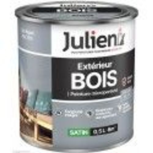 Peinture solvant spécial bois gris argent RAL 7001 satin 0.5L 12 ans JULIEN