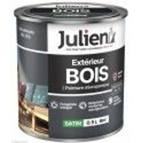 Peinture solvant spécial bois gris anthracite RAL 7016 satin 0.5L 12 ans JULIEN